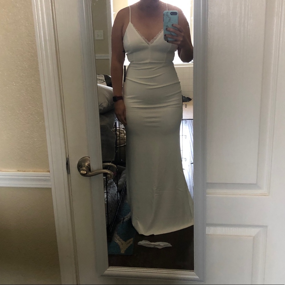 Fit and flare bridal/engagement pictures dress